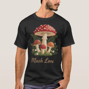 Camiseta Amor de Cogumelo Fofo Cogumelo Hippie Floresta Nat