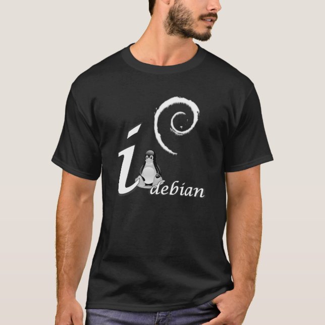 Camiseta Amor de Debian - tema legal do gelo (Frente)