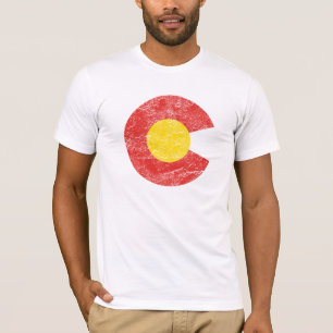Camiseta Amor de Denver do Grunge da bandeira do estado de