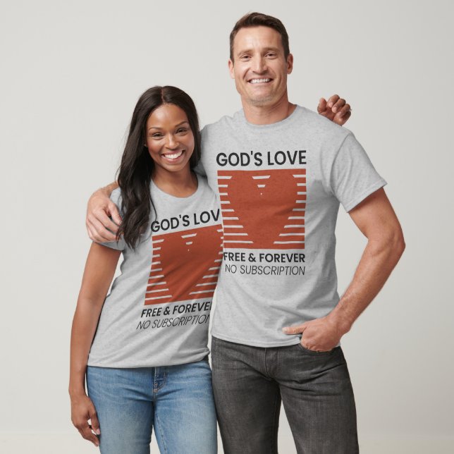 Camiseta Amor de Deus Livre para Sempre Sem Assinatura Cris (Unissex)