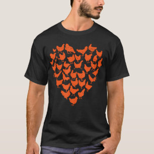 Camiseta Amor de Frango Para Fazendeiro Criando Frangos Faz