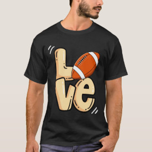 Camiseta Amor de Futebol Americano Dia dos Namorados Rugby 