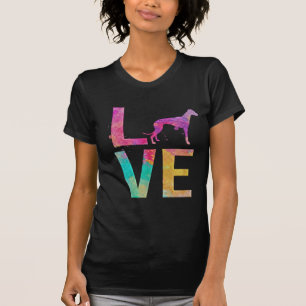 Camiseta Amor de Galgo com Bordado Falso
