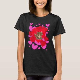 Camiseta Amor de Guaxinim Dia dos Namorados Corações Românt