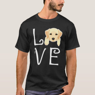 Camiseta Amor de Labrador Amarelo Dono do Cão Labrador Retr