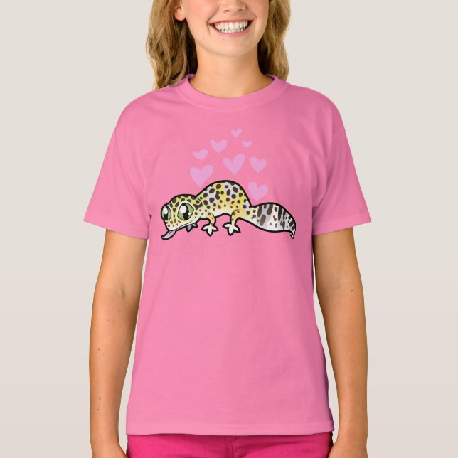 Camiseta Amor de Lagartixa Leopardo (Frente)