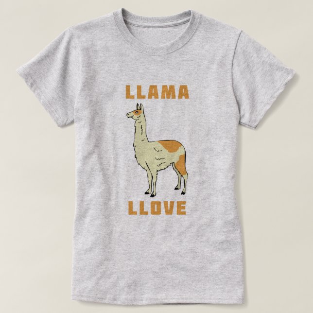 Camiseta Amor de Lhama (Frente do Design)