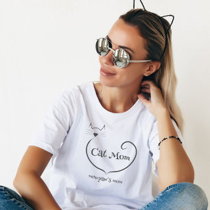 Camiseta Amor de Mãe Gata Forma e Cinza Roteiro Simples