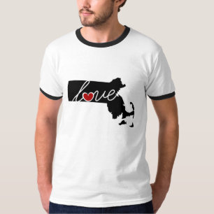 Camiseta Amor de Massachusetts! Presentes para amantes das