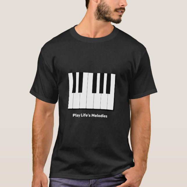 Camiseta AMOR DE MÚSICA "Tocar Melodias da Vida" (Frente)