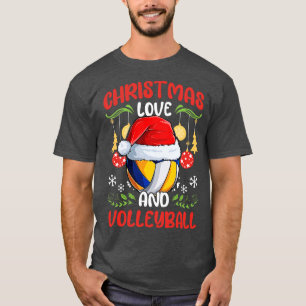 Camiseta Amor de Natal Do Clube Do Jogador De Voleibol