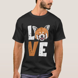 Camiseta Amor de Panda Vermelho Panda Vermelho