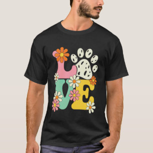 Camiseta Amor de Pata Groovy Gato Amante Dono de Animal par