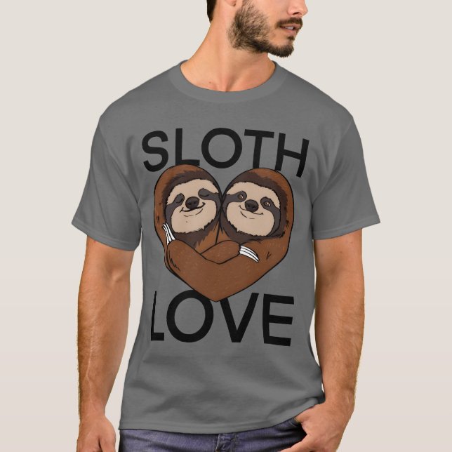 Camiseta Amor de Preguiça engraçado (Frente)