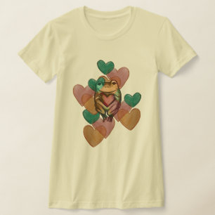 Camiseta Amor de Sapo desenhos de corações fofos Eu amo sap