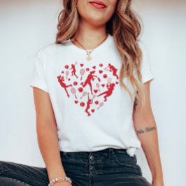 Camiseta Amor de Tênis de Coração Vermelho