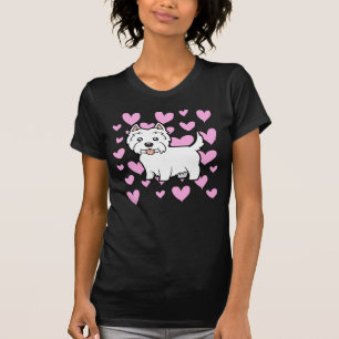 Camiseta Amor de Terrier branco de montanhas ocidentais