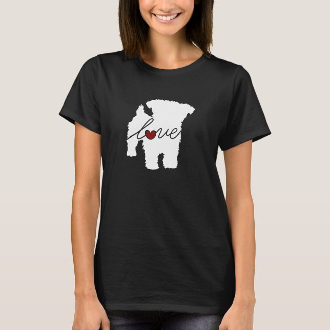 Camiseta Amor de Yorkiepoo (Yorkie/caniche) (Frente)