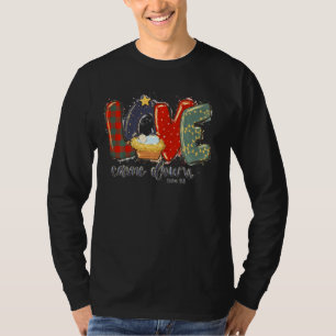 Camiseta Amor Desceu Luke 211 Bebê Jesus Família Natal