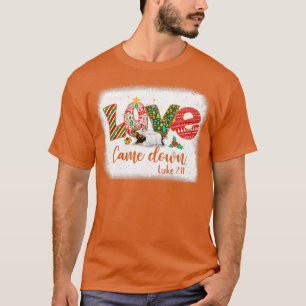 Camiseta Amor Desceu Luke 211 Bebê Jesus Natal Chris