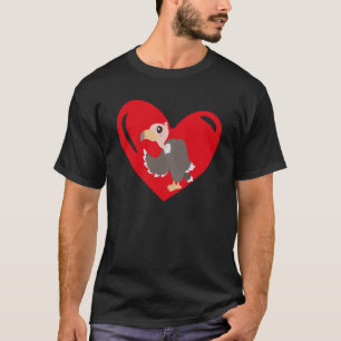 Camiseta Amor Dia de os namorados Gráfico Cardíaco Abutre B