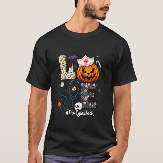 Camiseta Amor Diálise Tech Life Spookin Pumpkin Halloween T (Frente)