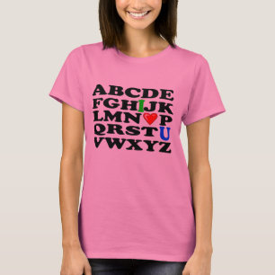 CAMISETA AMOR DO ALFABETO