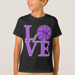 Camiseta AMOR do basquetebol, lavanda