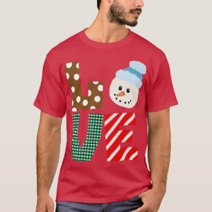 Camiseta amor do boneco de neve