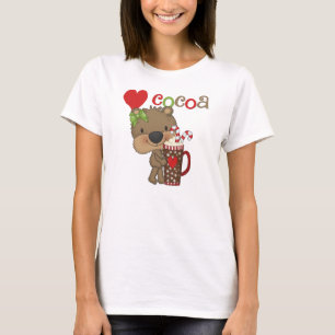 Camiseta Amor do cacau do urso da menina