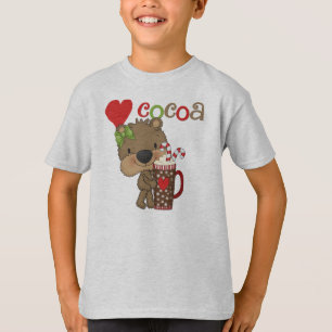 Camiseta Amor do cacau do urso da menina
