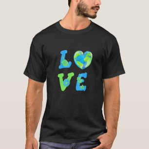 Camiseta Amor do Dia da Terra Planeta Natureza Consciência