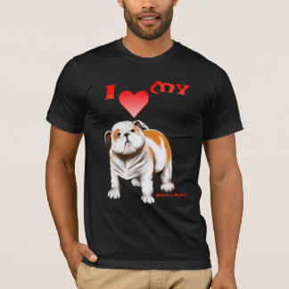 Camiseta Amor do *I meu buldogue