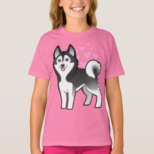 Camiseta Amor do rouco Siberian/Malamute do Alasca