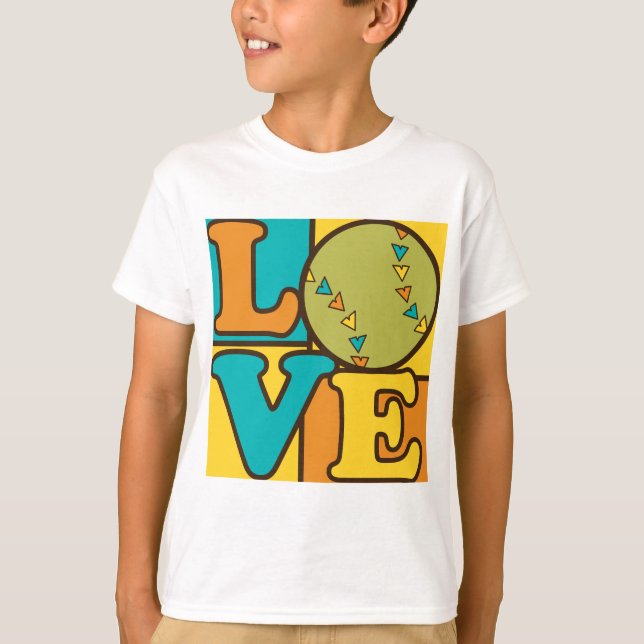 Camiseta Amor do softball (Frente)