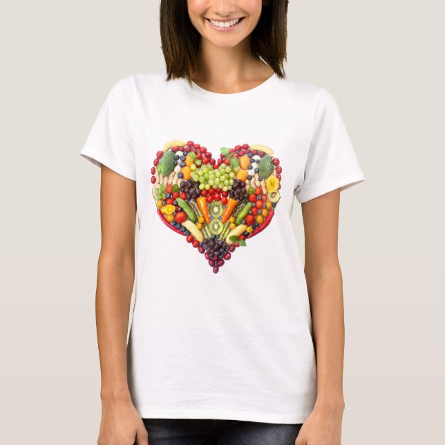 Camiseta Amor do Vegan - seu coração (Frente)