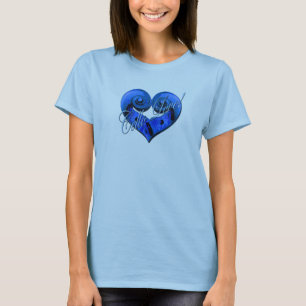 Camiseta Amor do violoncelo - azul vibrante