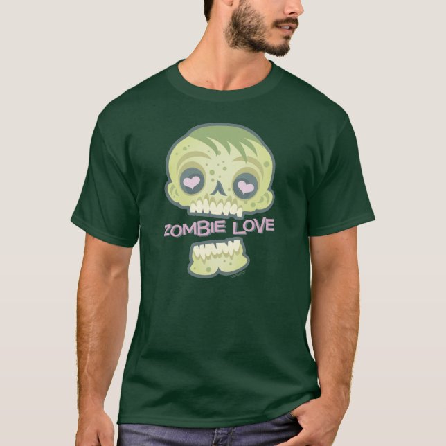 Camiseta Amor do zombi: Romance do vivo (Frente)