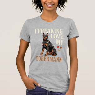 Camiseta Amor Dobermann Amante de Cachorro