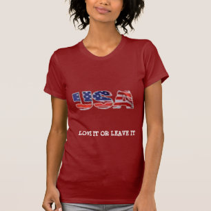 Camiseta Amor dos EUA ou deixa-o