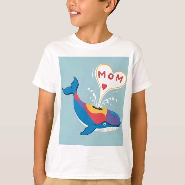 Camiseta Amor dos golfinhos pela mãe (Frente)