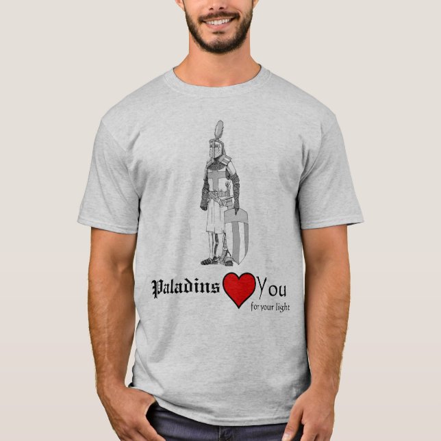 Camiseta Amor dos paladinos você para sua luz (Frente)