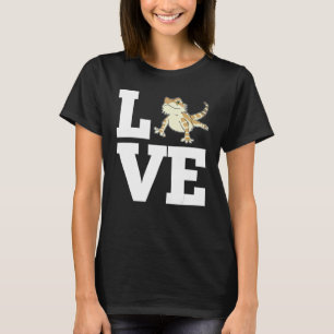 Camiseta AMOR Dragão Barbudo Lagarto Réptil Animais de Esti