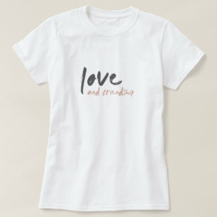 Camiseta Amor e Amizade Bestie para Amigos Modernos