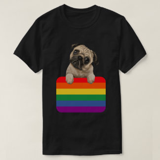Camiseta Amor É Amor Cachorrinho arco-íris