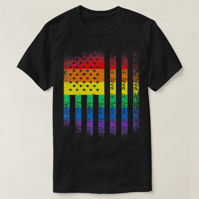 Camiseta Amor é amor Junho angustiado Orgulho LGBT (Frente do Design)