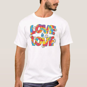 Camiseta Amor é Amor - Rainbow Floral LGBTQ Orgulho