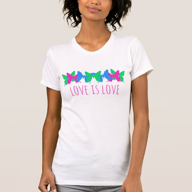 Camiseta Amor é Borboleta Polisexual (Frente)