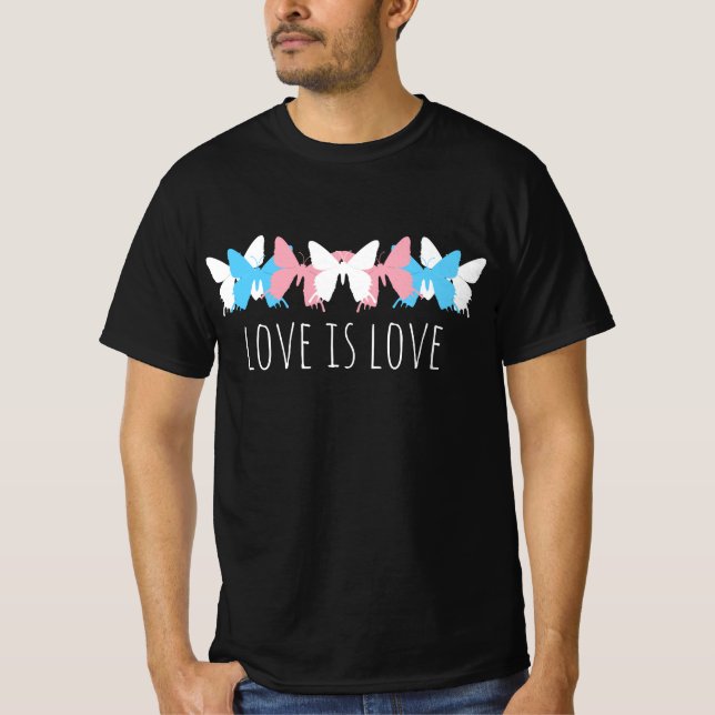 Camiseta Amor é borboleta transgênero (Frente)