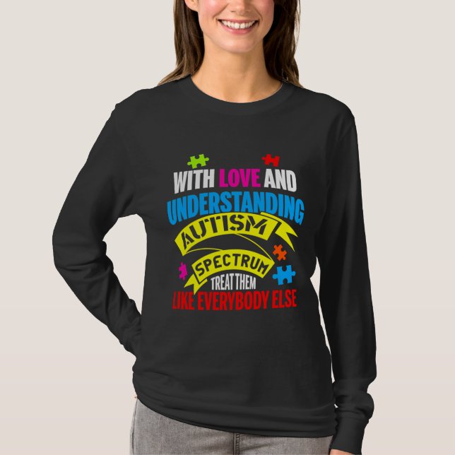 Camiseta Amor E Compreensão Do Espectro Autismo (Frente)